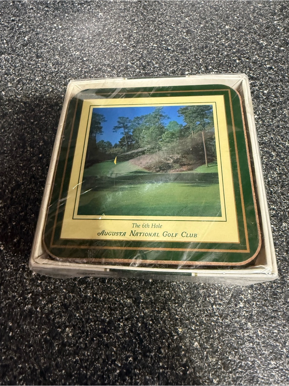 Augusta National Golf Club 6th Hole Coaster Set - Green